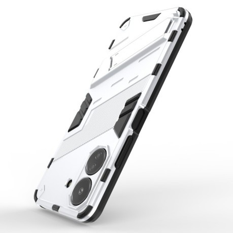 Противоударный чехол Punk Armor для Xiaomi Redmi 13C 4G Global/Poco C65 - белый