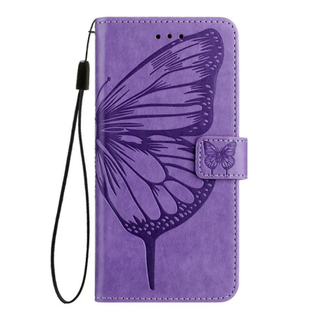 Чехол-книжка Embossed Butterfly для Infinix Smart 8 Plus / Smart 8 Pro - фиолетовый