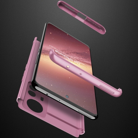 Противоударный чехол GKK Three Stage Splicing на Xiaomi 12 Pro - розовое золото