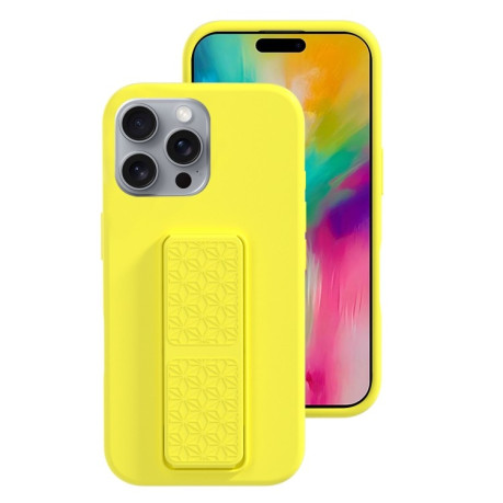 Силиконовый чехол Liquid Silicone Holder на iPhone 16 Pro Max - желтый