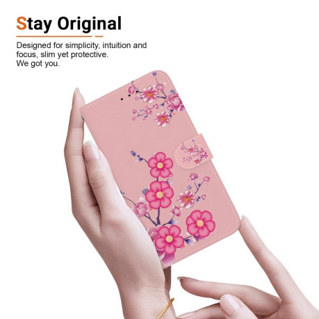 Чехол-книжка Colored Drawing Series на iPhone 16e - Blossoms