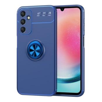 Ударозащитный чехол Metal Ring Holder для Samsung Galaxy A24 4G - синий