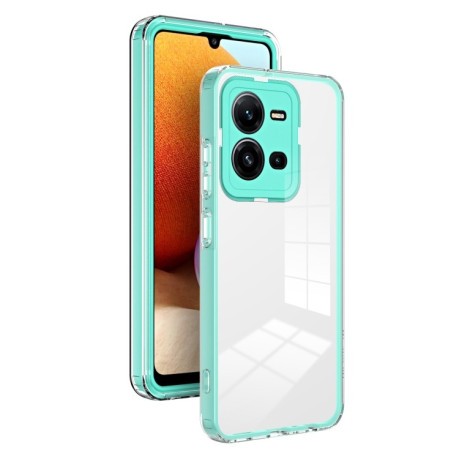 Противоударный чехол Clear Color Frame для Vivo V25 5G / V25e 4G - зеленый