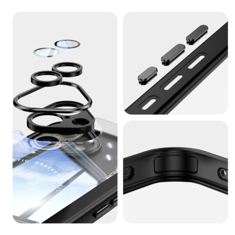 Протиударний чохол MagSafe Acrylic Hybrid для iPhone 16 Plus - чорний