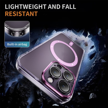 Чохол Airbag Shockproof MagSafe Phone Case для iPhone 15 - рожевий
