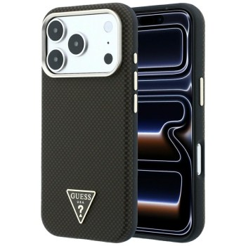 Оригинальный чехол Guess Kevlar Triangle Logo с MagSafe на iPhone 17 Pro / 18 Pro - Brown