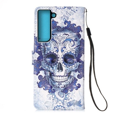 Чехол-книжка 3D Painting для Samsung Galaxy S22 Plus - Cloud Skull