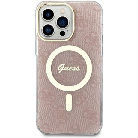 Оригінальний чохол Guess 4G MagSafe на iPhone 14 Pro Max - pink