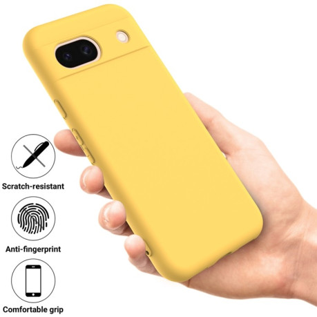 Силіконовий чохол Solid Color Liquid Silicone для Google Pixel 8a - жовтий