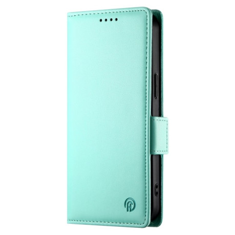Чехол-книжка Side Buckle Magnetic Frosted Leather для iPhone 16 Plus - зеленый