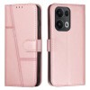 Чехол-книжка со строчкой и фактурой Calf на OPPO Reno13 Pro 5G Global - золото