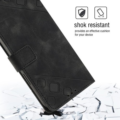 Чехол-книжка Global Skin-feel Flowers для Xiaomi Redmi Note 12S 4G - черный