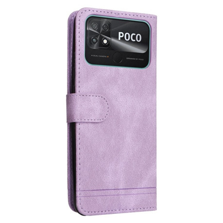 Чехол-книжка Skin Feel Life Tree для Xiaomi Poco C40/Redmi 10c - фиолетовый