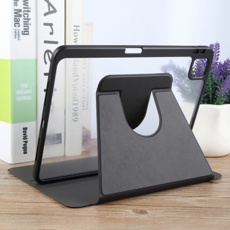 Чехол-книжка GEBEI Acrylic TPU 3-folding Rotating Smart Tablet Leather для iPad Pro 13 2024 - черный