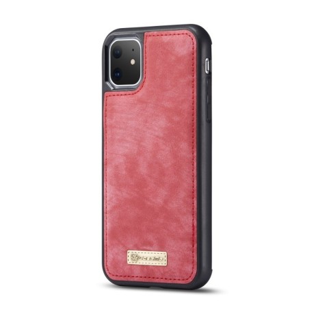 Шкіряний чохол-гаманець CaseMe-008 на iPhone 11-червоний