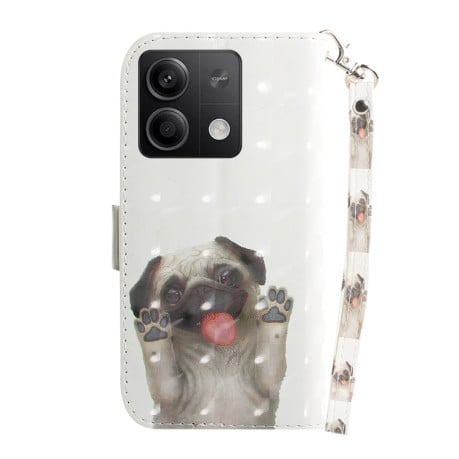 Чехол-книжка 3D Colored Horizontal для Xiaomi Redmi Note 13 5G - Pug