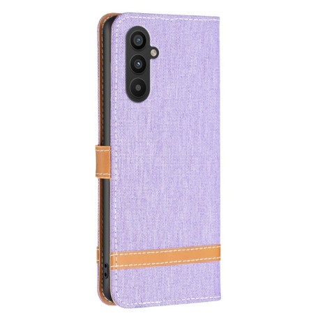 Чохол-книжка Color Matching Denim Texture для Samsung Galaxy A25 5G - фіолетовий