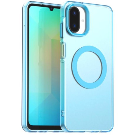 Противоударный чехол Candy Magsafe PC Hybrid TPU для Samsung Galaxy A07 4G - синий