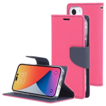 Чохол-книжка Mercury Goospery Magnetic Black для iPhone 14 Pro – пурпурно-червоний
