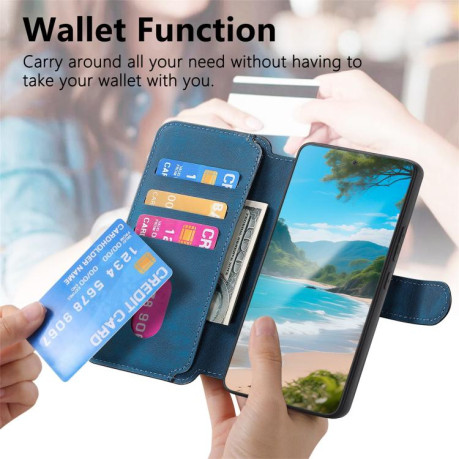Чехол-книжка CaseNeo MagSafe RFID Anti-theft Retro Leather для Redmi Turbo 5 Max / Poco X8 Pro Max — синий