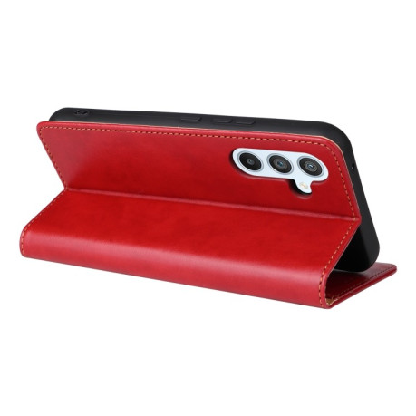 Кожаный чехол-книжка Fierre Shann Genuine leather Samsung Galaxy A54 5G - красный