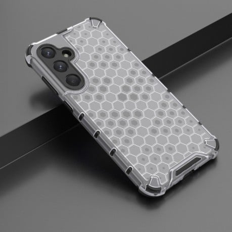 Противоударный чехол Honeycomb на Samsung Galaxy A35 5G - белый