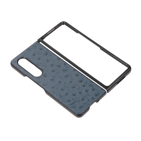 Противоударный чехол Ostrich Skin Texture для Samsung Galaxy Z Fold 3 - синий