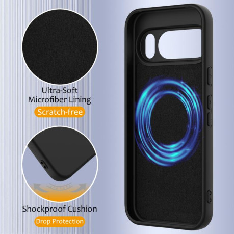 Силиконовый чехол Shockproof Silicone Magsafe для Google Pixel 10 Pro XL - черный