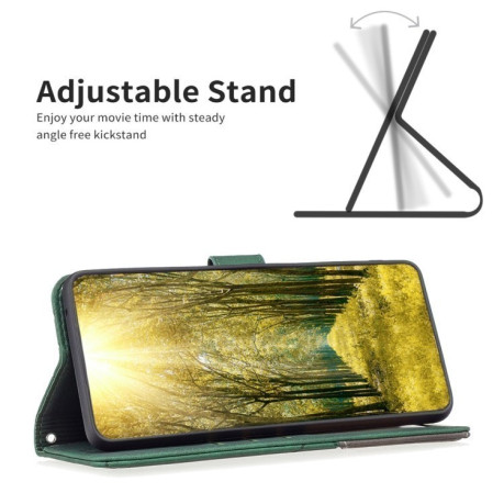Чехол-книжка Rhombus Texture для Samsung Galaxy A55 - зеленый