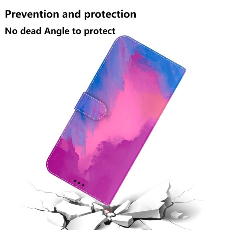 Чехол-книжка Watercolor Pattern для Xiaomi Poco C40/Redmi 10c - Purple Red