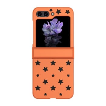 Протиударний чохол Star Pattern Skin Feel для Samsung Galaxy Flip 5 - помаранчевий