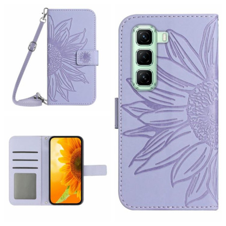 Чехол-книжка Skin Feel Sun Flower для Infinix Hot 50 Pro+ 4G - фіолетовий