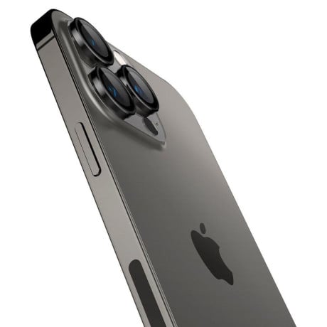 Комплект захисного скла 2шт на камеру Spigen Optik.Tr Camera Lens для iPhone 14 Pro Max - Black