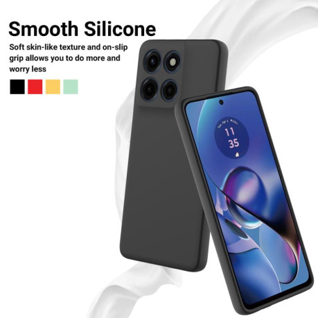 Силіконовий чохол Solid Color Liquid Silicone для Motorola Edge 60 - чорний