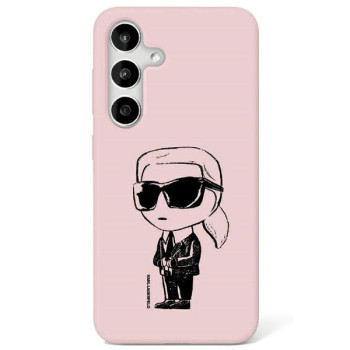 Оригінальний чохол Karl Lagerfeld Silicone Graffiti Ikonik Printed Logo MagSafe для Samsung Galaxy S25 - pink