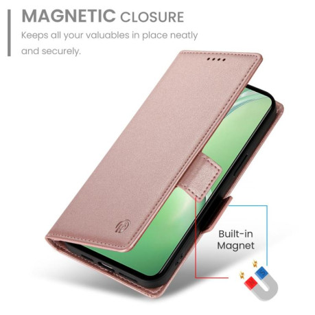 Чехол-книжка Side Buckle Magnetic Frosted Leather для OnePlus 13R/Ace 5/Ace 5 Pro - розовое золото
