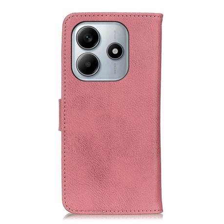 Чохол-книжка KHAZNEH Cowhide Texture на Xiaomi Redmi Note 14 4G - рожевий