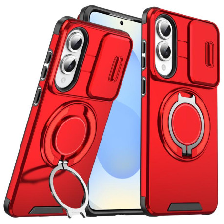 Протиударний чохол Sliding Camshield Ring Holder для Samsung Galaxy S25 Edge 5G - червоний