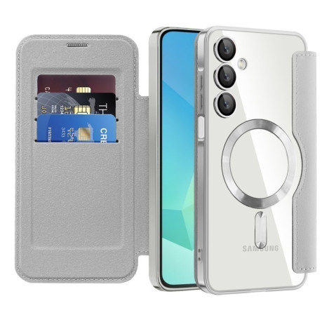 Чохол-книжка Shield MagSafe RFID Anti-theft Leather  для Samsung Galaxy A16 5G - сірий