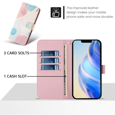 Чохол-книжка Colored Drawing Pattern для iPhone 16e - кольоровий