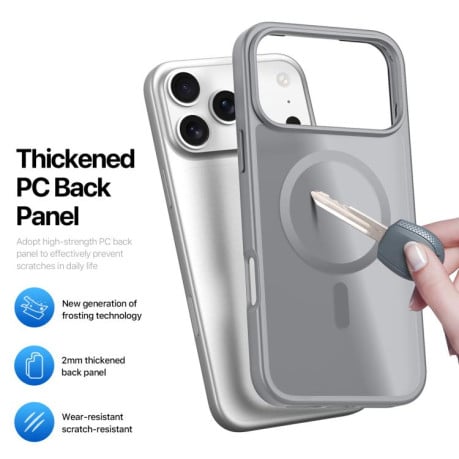 Чехол DUX DUCIS Yind Series с MagSafe гибрид на iPhone 17 Pro Max - серый