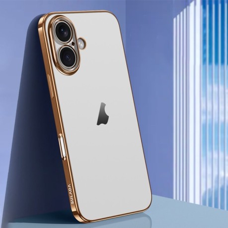 Чохол SULADA Electroplating Frosted TPU на iPhone 16 - золотий