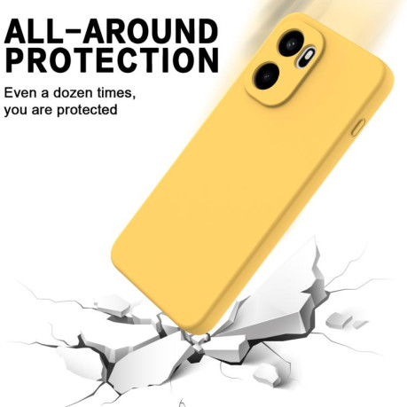 Силіконовий чохол Solid Color Liquid Silicone на OnePlus 15R / Ace 6 / Ace 6T — жовтий