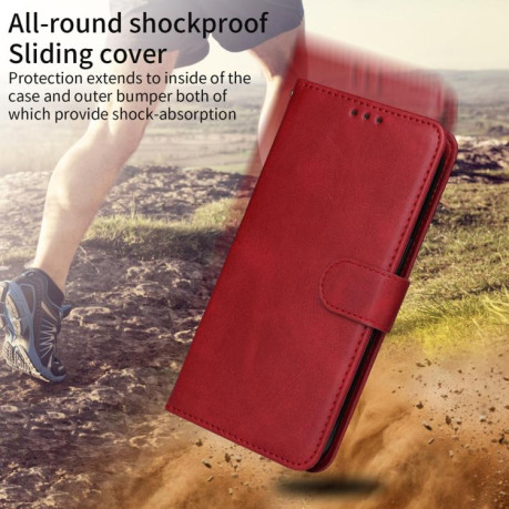 Чехол-книжка Classic Calf Texture для Motorola Edge 60 Fusion / Edge 5G 2025 - красный