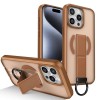 Противоударный чехол Skin-Friendly D-Ring Holder Magnetic с магнитным кольцом для iPhone 15 Pro Max — хаки