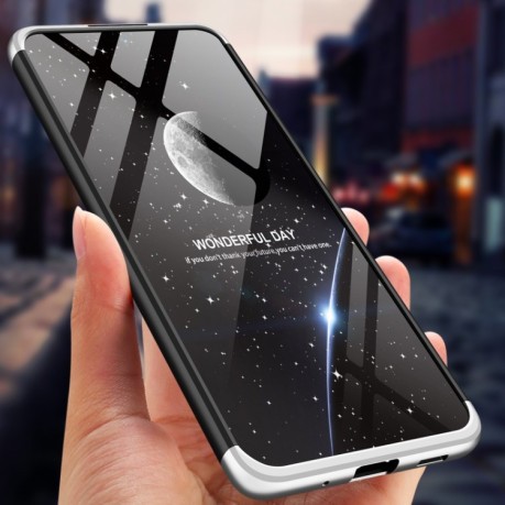 Чехол GKK Three Stage Splicing Full Coverage на Samsung Galaxy S20-темно-серебристый