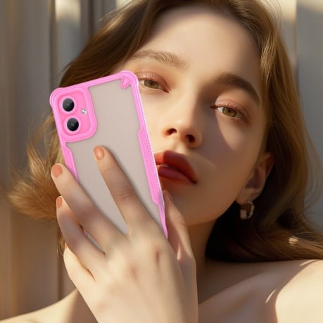 Противоударный чехол Armor Glaze PC Hybrid TPU для Samsung Galaxy A06 - розовый
