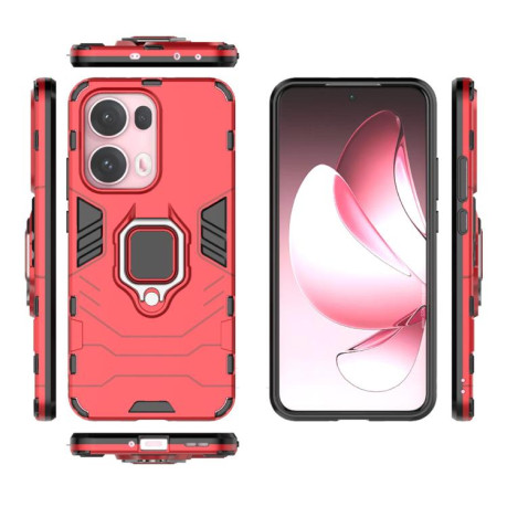 Противоударный чехол Magnetic Ring Holder на OPPO Reno13 Pro 5G Global - красный
