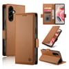 Чехол-книжка Side Buckle Magnetic Frosted Leather на Samsung Galaxy A57 5G — коричневый