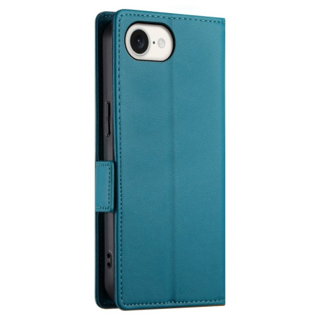 Чехол-книжка Side Buckle Magnetic Frosted Leather для iPhone 16e - синий